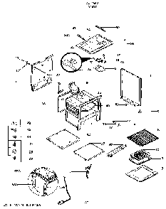 Body Diagram and Parts List for 30-3882  Tappan Range