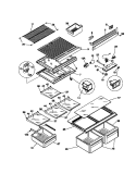 SHELVES, CONTROLS Diagram and Parts List for FRT18TSCD0  Frigidaire Refrigerator