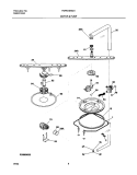 MOTOR & PUMP Diagram and Parts List for FDP641RAS1  Frigidaire Dishwasher