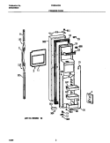 FREEZER DOOR Diagram and Parts List for FRS24AGGW4  Frigidaire Refrigerator