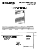 COVER Diagram and Parts List for MDB632XFR0  Frigidaire Dishwasher
