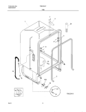 TUB Diagram and Parts List for FDB345LFS2  Frigidaire Dishwasher