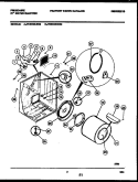 CABINET AND COMPONENT PARTS Diagram and Parts List for FDE336LBS0  Frigidaire Dryer