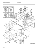 BURNER Diagram and Parts List for E30GF74HPS3  Electrolux Range