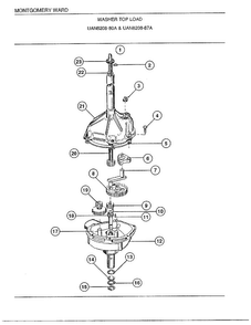 Washer Top Load Page 8 Diagram and Parts List for 6208A  Frigidaire Washer