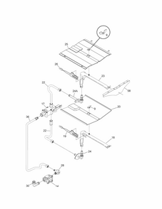Burner Diagram and Parts List for 79030479402  Kenmore Wall Oven