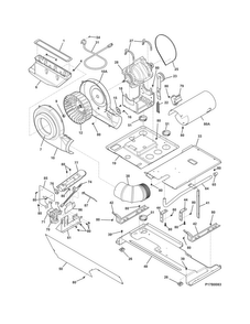 Motor/blower/belt Diagram and Parts List for FFLG4033QT0  Frigidaire Washer Dryer Combo