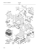 BODY Diagram and Parts List for GLES389FBD  Frigidaire Range