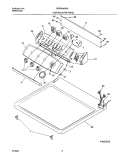 CONTROL PANEL Diagram and Parts List for CRER442AS2  Frigidaire Dryer