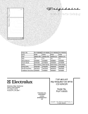 COVER Diagram and Parts List for PLHT189SSKB  Frigidaire Refrigerator