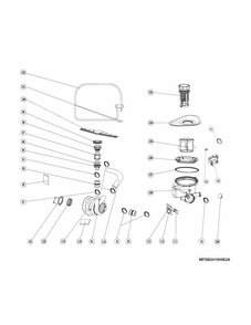 Motor And Pump Diagram and Parts List for 58712333510A  Kenmore Dishwasher