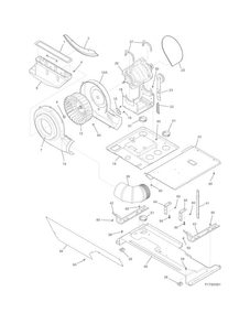 Motor/blower/belt Diagram and Parts List for FFLE4033QT0  Frigidaire Washer Dryer Combo
