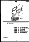 DOOR PARTS Diagram and Parts List for 56-3462-10-03  Tappan Microwave