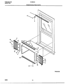 Window Mounting Parts Diagram and Parts List for 5148004A  Frigidaire Air Conditioner