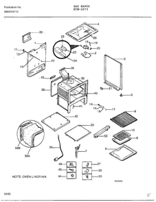 Gas Range Page 7 Diagram and Parts List for 2873  Frigidaire Range