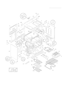 Body Diagram and Parts List for FFEF4017LBC  Frigidaire Range
