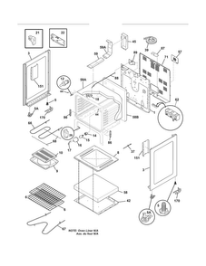 Body Diagram and Parts List for CFEF3048LSH  Frigidaire Range