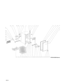 Recommended Spare Parts Diagram and Parts List for FFWC4222QS0  Frigidaire Wine and Beverage Cooler