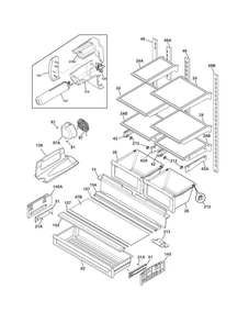 Shelves Diagram and Parts List for FGHF2369MF7  Frigidaire Refrigerator