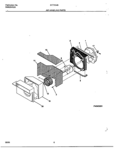 Air Handling Parts Diagram and Parts List for 5177004B  Frigidaire Air Conditioner