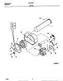 MOTOR Diagram and Parts List for MDG546RED0  Frigidaire Dryer