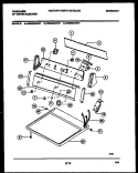 CONSOLE AND CONTROL PARTS Diagram and Parts List for DE3900AWW1  Frigidaire Dryer