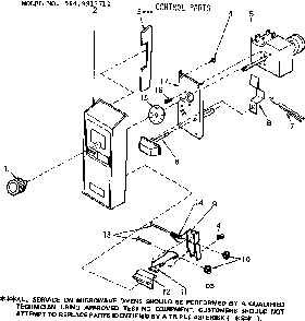Cavity Parts Diagram and Parts List for 5649917710  Kenmore Microwave
