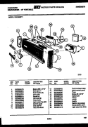 CONSOLE AND CONTROL PARTS Diagram and Parts List for DW2558PW1  Frigidaire Dishwasher