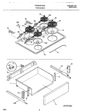 TOP / DRAWER Diagram and Parts List for FES300WCDC  Frigidaire Range