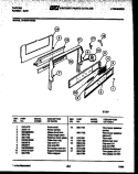 BACKGUARD Diagram and Parts List for 30-2549-00-03  Tappan Range