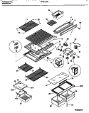 SHELVES, CONTROLS, DIVIDER, MULLION Diagram and Parts List for FRT21JRBD0  Frigidaire Refrigerator