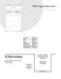 COVER Diagram and Parts List for FGF366DCD  Frigidaire Range