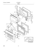 DOORS Diagram and Parts List for FPET3085KFB  Frigidaire Wall Oven
