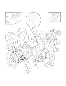 Motor/tub Diagram and Parts List for EIFLW50LIW0  Electrolux Washer
