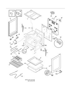 Body Diagram and Parts List for CFEF3007LWF  Frigidaire Range
