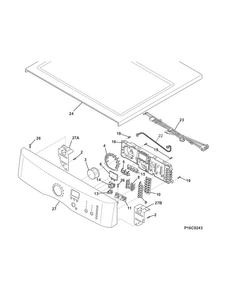 Controls Diagram and Parts List for EIED50LIW2  Electrolux Dryer