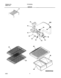 SHELVES Diagram and Parts List for FRT15HB3AW2  Frigidaire Refrigerator