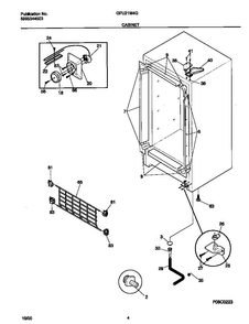 Cabinet Diagram and Parts List for GFU21M4GW1  Gibson Freezer