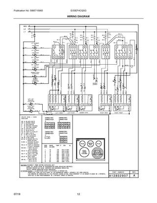 Wiring Diagram Diagram and Parts List for EI30EF4CQSG  Frigidaire Range
