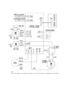 Wiring Diagram Diagram and Parts List for FFRL0633Q12  Frigidaire Air Conditioner