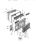 CABINET, FRONT, WRAPPER Diagram and Parts List for AL099J1A2  Frigidaire Air Conditioner