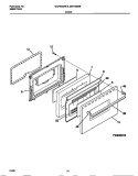 DOOR Diagram and Parts List for MGF324WBSD  Frigidaire Range