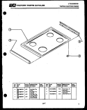 COOKTOP PARTS Diagram and Parts List for 37-1022-23-04  Tappan Range
