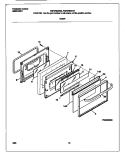DOOR Diagram and Parts List for FGF376CETH  Frigidaire Range