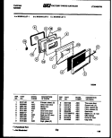 DOOR PARTS Diagram and Parts List for 30-2518-00-03  Tappan Range