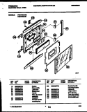 DOOR PARTS Diagram and Parts List for FEB702CAS1  Frigidaire Wall Oven