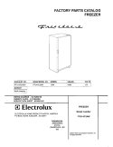 COVER Diagram and Parts List for FFU14C2AW0  Frigidaire Freezer