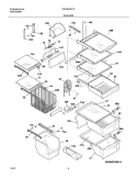 SHELVES Diagram and Parts List for FRS26H7CSB3  Frigidaire Refrigerator