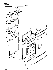 Door Diagram and Parts List for WRT16NRHW6  Westinghouse Refrigerator