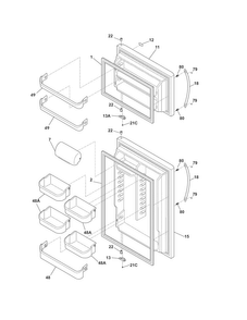 Part Location Diagram of 242178020 Frigidaire DOOR-Freezer